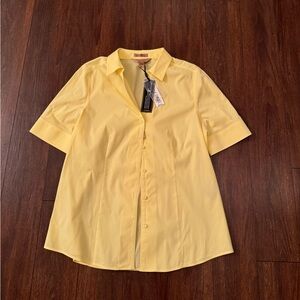 Yellow, button up blouse/shirt